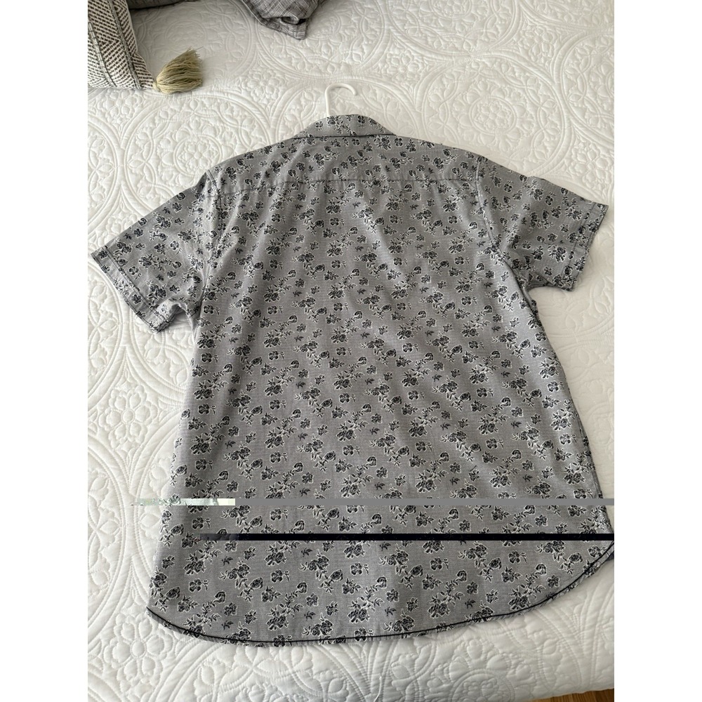 Bruno Milano Men's Short Sleeved Blue Patterned Shirt - Picture 3 of 6